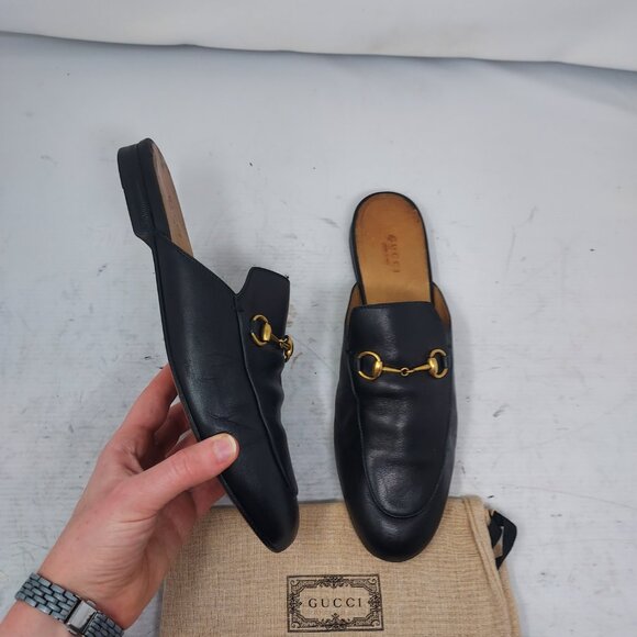 Gucci Black Horsebit Princetown Slide Mule - Picture 6 of 9